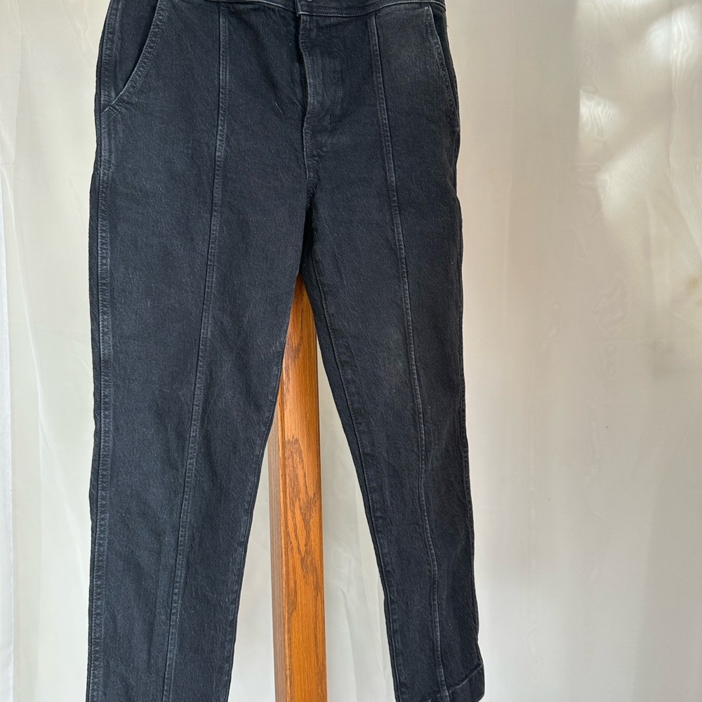 Madewell Black Denim Women’s Straight Leg Ankle Jeans Size 28